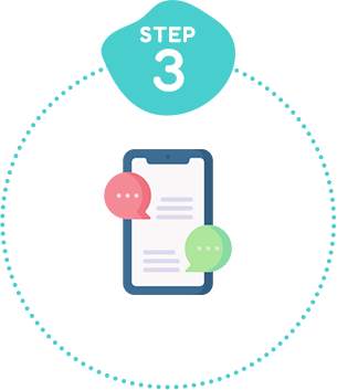 STEP3 マッチングしたらメッセージでやり取り開始